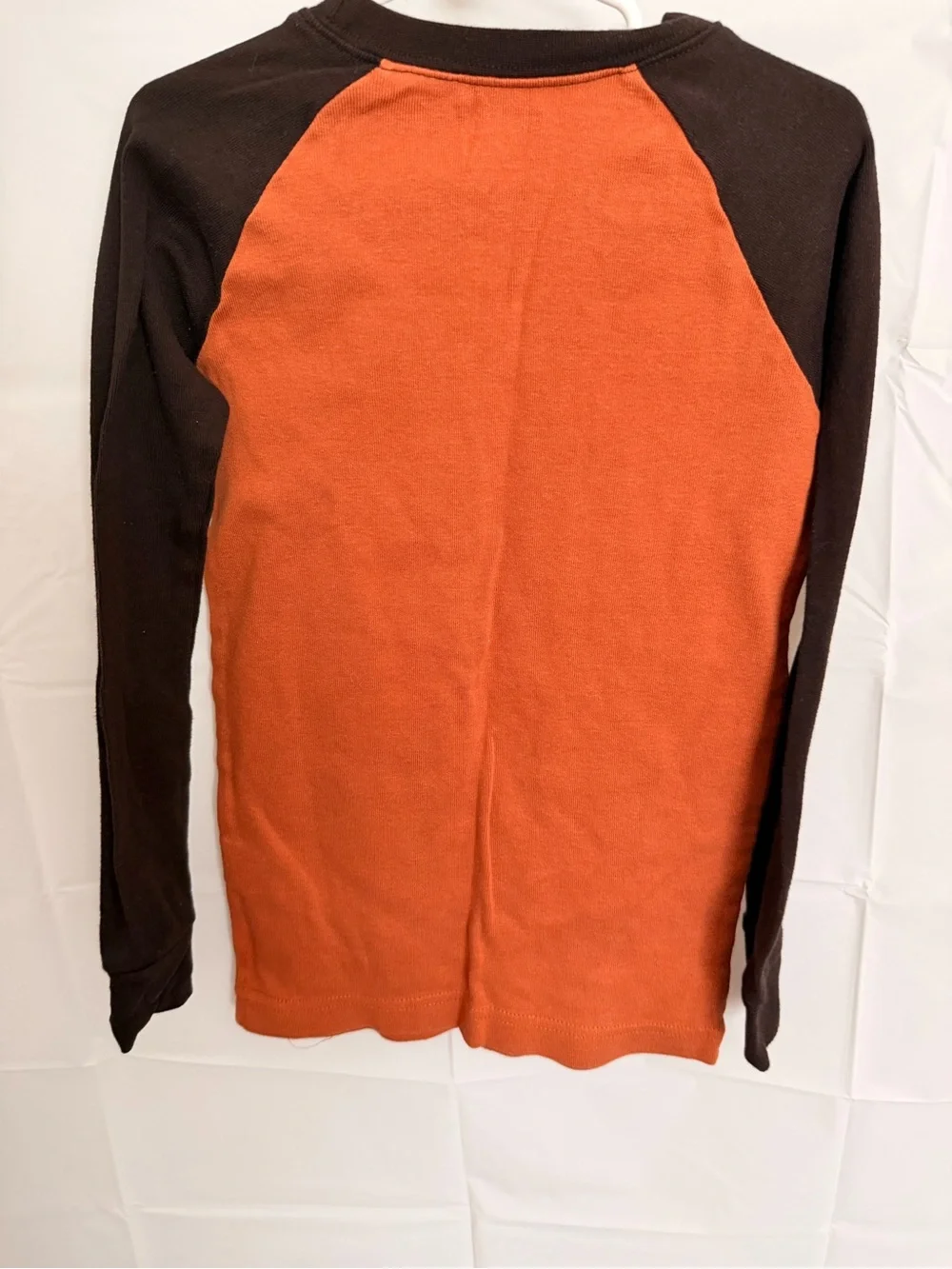 Lazy One Orange & Black Kids Long Sleeve Cowboy Tee